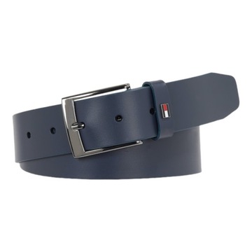 TOMMY HILFIGER MĘSKI PASEK DO SPODNI ADAN LEATHER 3.5 GRANATOWY r.110