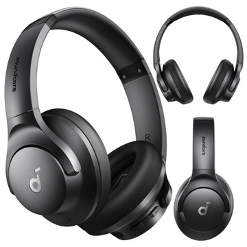 Duże nauszne słuchawki bezprzewodowe Soundcore Q20i Czarny ANC Bluetooth 5