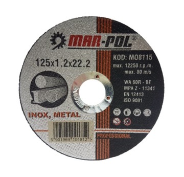 TARCZA ŚCIERNA DO CIĘCIA METALU 125X1.2mm M