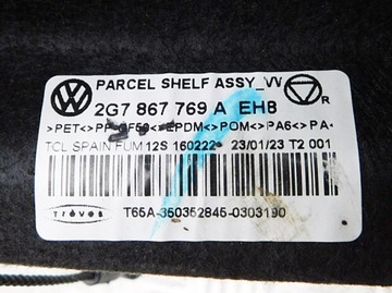 POLIČKA KUFRU 2G7867769A - VW TAIGO