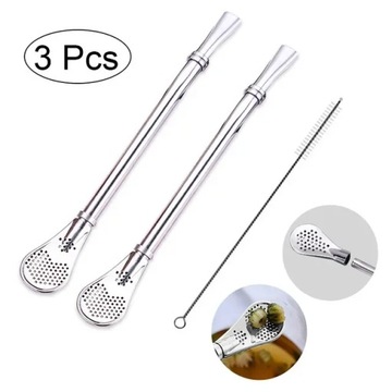 Filter Yerba Bombilla Detachable Spoon Straw Bar Filter Access Drinking