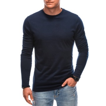 Longsleeve męski granatowy basic bluza modna EM-LSBL-0103 V4 rozmiar S