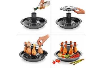 Жаровня для курицы на подставке, диаметр 33 см.