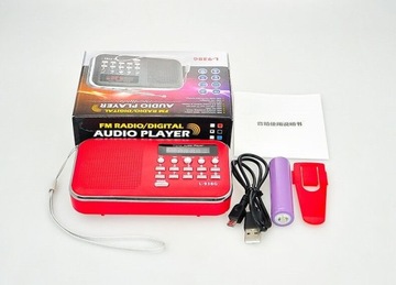 МАЛЕНЬКИЙ ПОРТАТИВНЫЙ FM-РАДИО с USB SD MP3 + АККУМУЛЯТОР