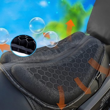 УНИВЕРСАЛЬНАЯ ПОДУШКА СИДЕНЬЯ С 3D СЕТКОЙ, ПОГЛОЩЕНИЕ УДАРА, ЧЕРНАЯ