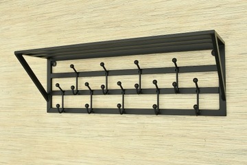 МЕТАЛЛИЧЕСКАЯ ВЕШАЛКА С ПОЛКОЙ 70см ИЗ МЕТАЛЛА ХОЛЛА