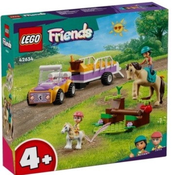 Klocki LEGO Friends 42634 Przyczepka dla konia i kucyka 4+ (Elementy: 105)