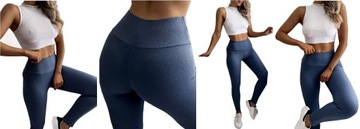 LEGGINSY PRĄŻKOWANE SPODNIE PRĄŻEK GETRY 4XL/5XL