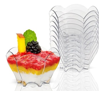 Pucharki do deserów CROWN FINGERFOOD pojemniczki wielorazowe 90ml 24szt