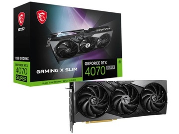 Karta MSI RTX 4070 SUPER 12G GAMING X SLIM 12 GB GDDR6X DLSS 3