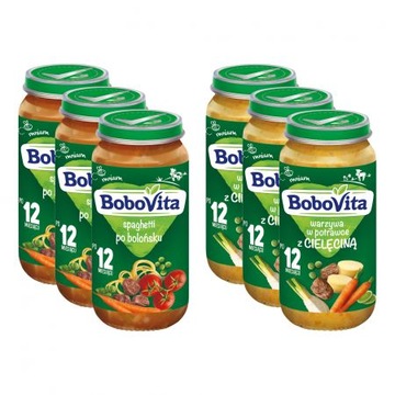 BoboVita Zestaw obiadków po 12 miesiącu życia 6 x 250 g