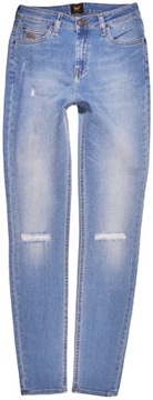 LEE spodnie HIGH WAIST skinny BLUE jeans SCARLETT HIGH _ W30 L31