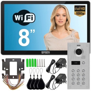 Wideodomofon 5TECH Wi-Fi Verus PLUS 84222 Czytnik Szyfrator Stal NIERDZEWNA