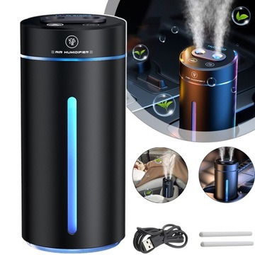 ODŚWIEŻACZ DYFUZOR POWIETRZA DO SAMOCHODU AUTA LED, AROMATERAPIA W SPRAYU