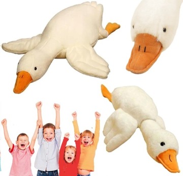 GĘŚ PODUSZKA MASKOTKA PLUSZAK GĄSKA STEFKA PIPA 70 CM