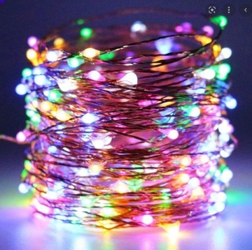 50 СВЕТОДИОДНЫХ МИКРОПРОВОДНЫХ ЛАМП, НА АККУМУЛЯТОРАХ, холодный белый