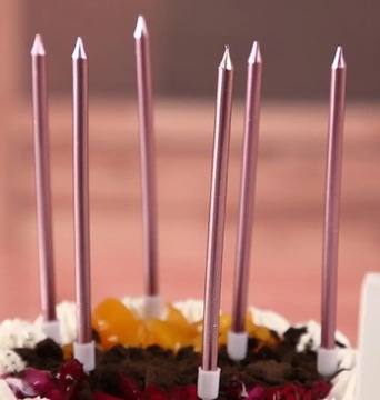 Свечи для торта на день рождения, 6 шт, ШАМПАНСКОЕ ЗОЛОТО