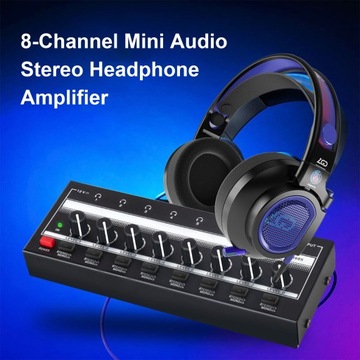 HA800S Усилитель для наушников 8 каналов моно/стерео