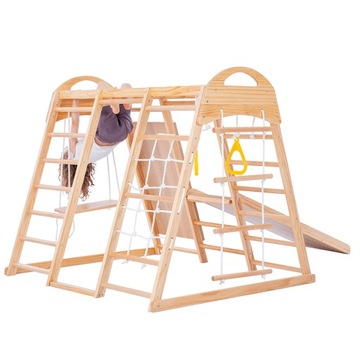 Детская площадка 7 в 1, лестница, горка, качели.