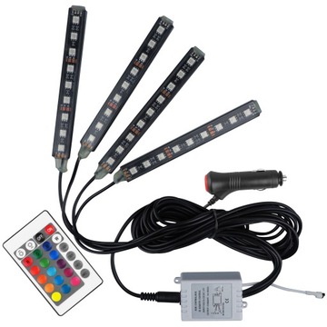 LED OŚWIETLENIE WNĘTRZA AUTA KABINY SAMOCHODU RGB