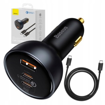 Automobilová Baseus USB/2x Usb C Fast Qc Pd 160W Pro Zapalovač Cigaret