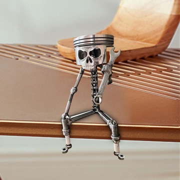 Скульптура Поршень Череп Лицо Творческое Искусство Статуя Готический Скелет Голова