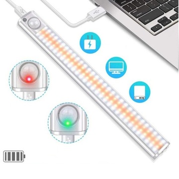 160LED МАГНИТНЫЙ БЛИЖНИЙ ФОНАРЬ С ДАТЧИКОМ ДВИЖЕНИЯ ЗАРЯДКА USB 3 РЕЖИМА