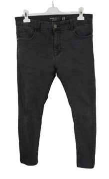 Spodnie rurki damskie jeans BERSHKA 42 Czarne