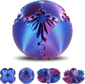 Gear Ball 3D Куля Антистрес Логічна Фіджет-іграшка 8 см Поворотний М'яч