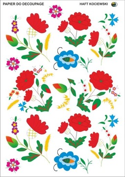 Papier decoupage kociewskie hafty