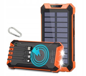 POWERBANK ŁADOWARKA SOLARNY 30000mAh 6xUSB LATARKA