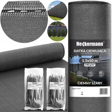 SIATKA CIENIUJĄCA MASKUJĄCA 90% NA OGRODZENIE PŁOT OSŁONOWA UV 1,5x10m