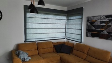 Римские шторы Dekro на заказ Цвет Серый Бежевый