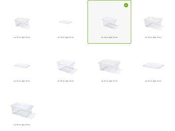 Zestaw Organizer pojemnik z pokrywką NCC12 + NCP12