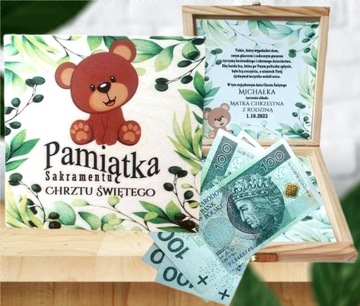 Сувенир Таинства КРЕЩЕНИЯ, УФ печать, подарок, МИШКА ТЕДДИ
