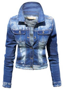 FA#148 EXTRA KURTKA JEANSOWA AZTEC katana JEANS S
