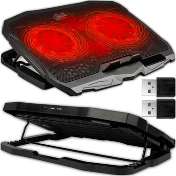 PODSTAWKA CHŁODZĄCA POD KOMPUTER WIATRAK DO LAPTOPA KOMPUTERA RGB 12-17