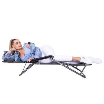 Складной шезлонг, СЕРЫЙ, ДЛЯ САДОВОЙ ТЕРРАСЫ