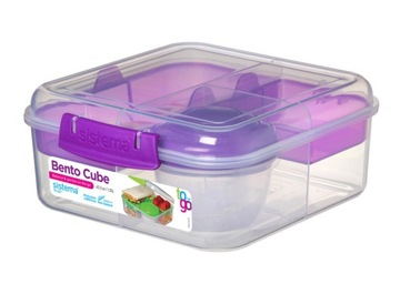 SISTEMA LUNCHBOX BENTO BOX КОНТЕЙНЕР 1250 МЛ С ОТДЕЛЕНИЯМИ ДЛЯ СОУСА