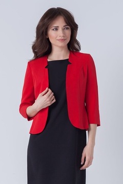 NIEZAPINANY ELEGANCKI ŻAKIET BOLERKO CZERWONY 38