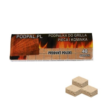 ROZPAŁKA PODPAŁKA DO GRILLA KOMINKA 40 KOSTEK