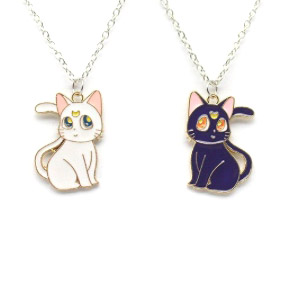 ŁAŃCUSZKI ZESTAW 2szt BFF SAILOR MOON LUNA ARTEMIS