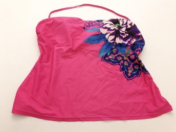 TU różowy TOP KĄPIELOWY tankini KWIATY print MODNA _ 50