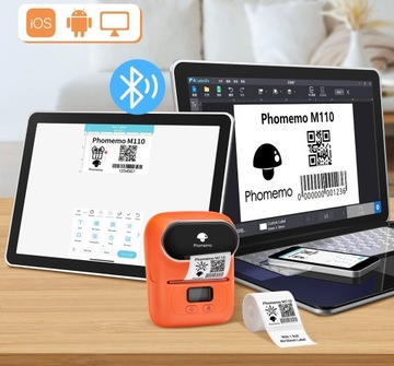 Phomemo M110 Bluetooth самоклеящийся термопринтер для этикеток шириной до 50 мм