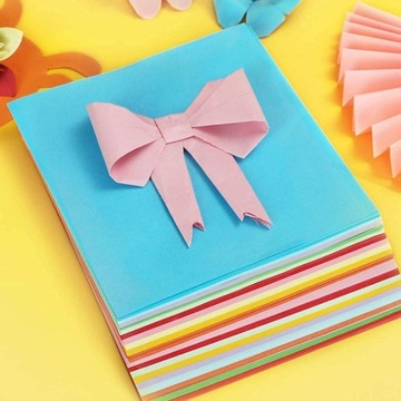 200x ДВУСТОРОННЯЯ БУМАГА ДЛЯ ОРИГАМИ 20 ЦВЕТОВ Сделай сам