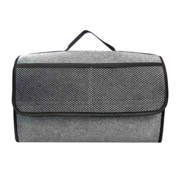 Torba do bagażnika z kieszenią 47x28x14cm szara