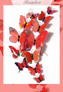 Наклейки на стену бабочки с магнитом