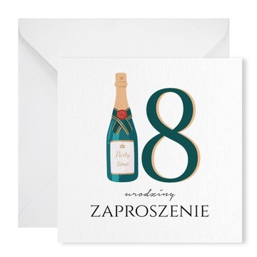 Zaproszenie na urodziny Personalizowane 18-nastka