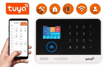 Alarm bezprzewodowy WiFi + GSM 4G LTE z aplikacją TUYA , HUXGO HXA003 4G