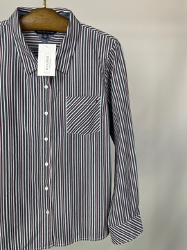 Bawełniana koszula damska w paski casual Tommy Hilfiger r. XL